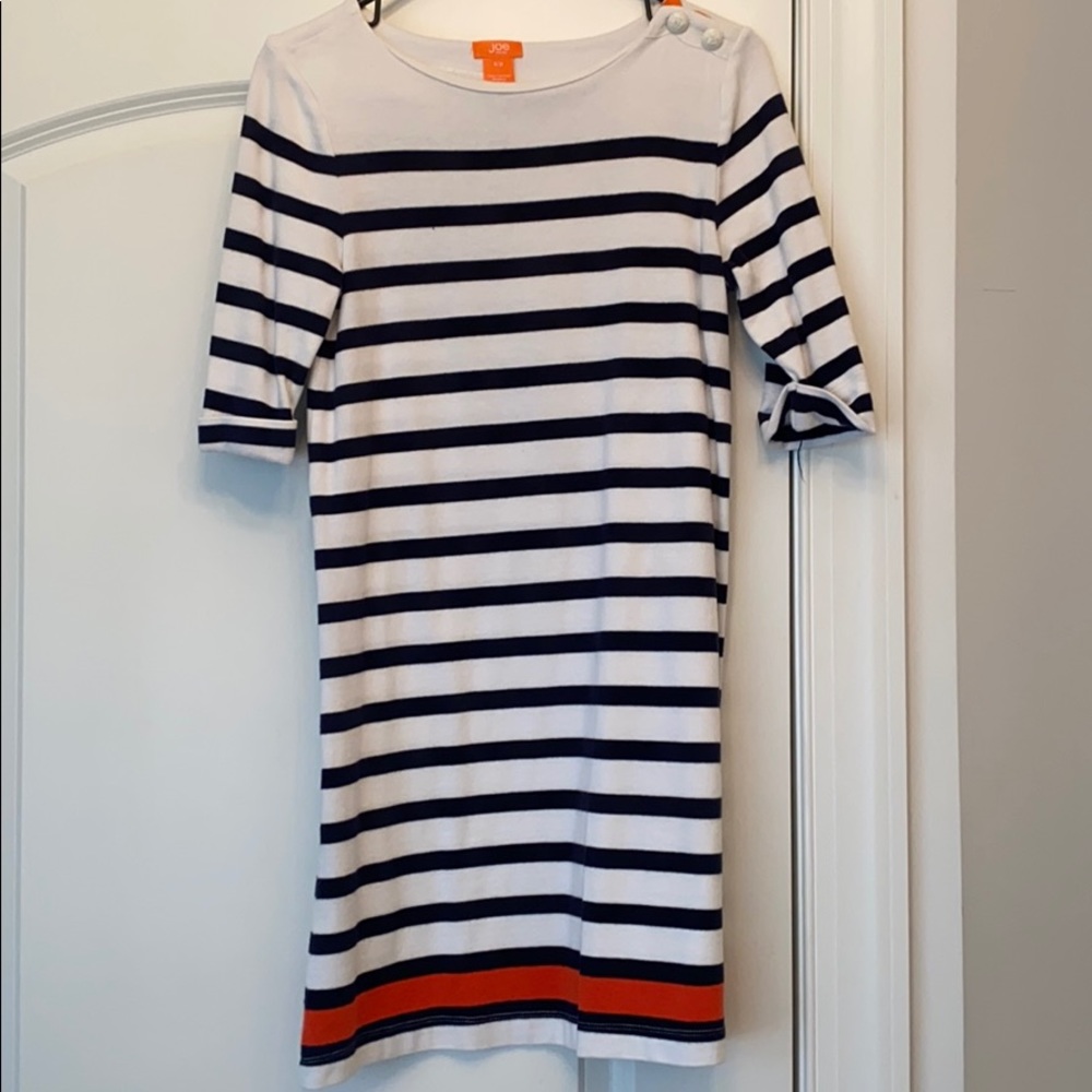 Joe Fresh Navy & White Stripe Dress, Size Small